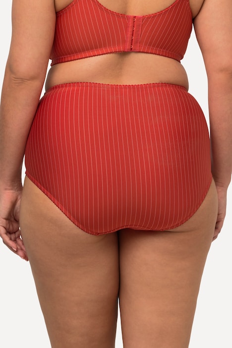 Midislips, 2er-Pack, Nadelstreifen, höher geschnitten