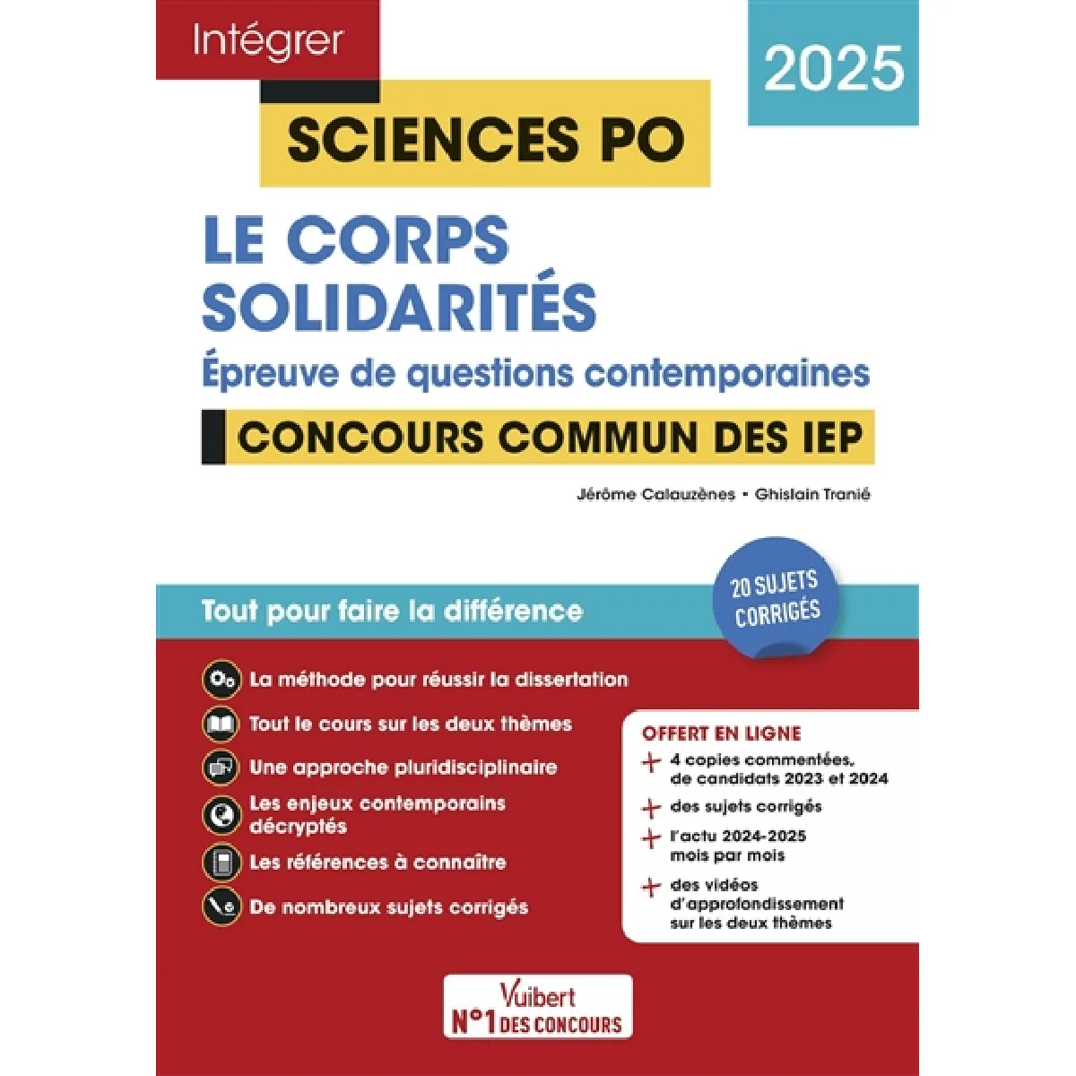 Le corps, solidarités : épreuve de questions contemporaines : concours commun des IEP, 2025