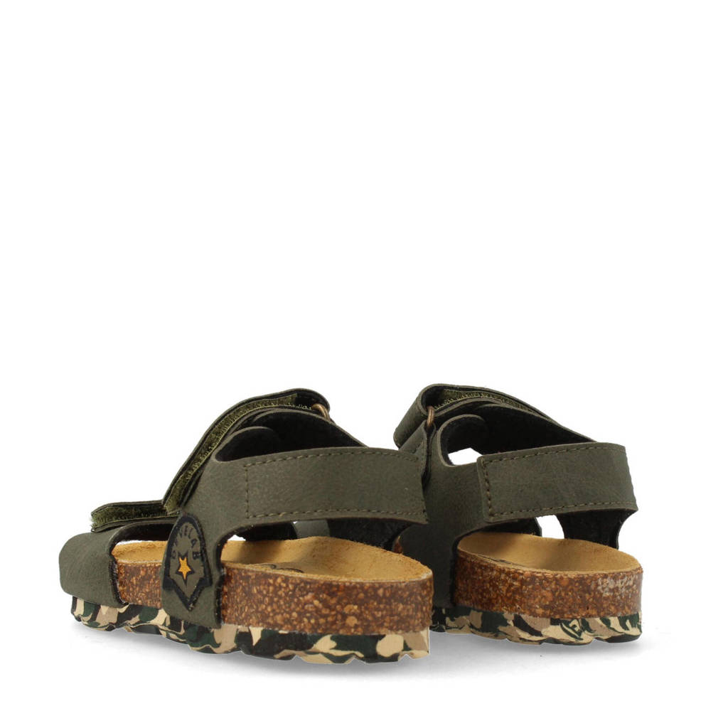 Develab 48319leren sandalen donkergroen