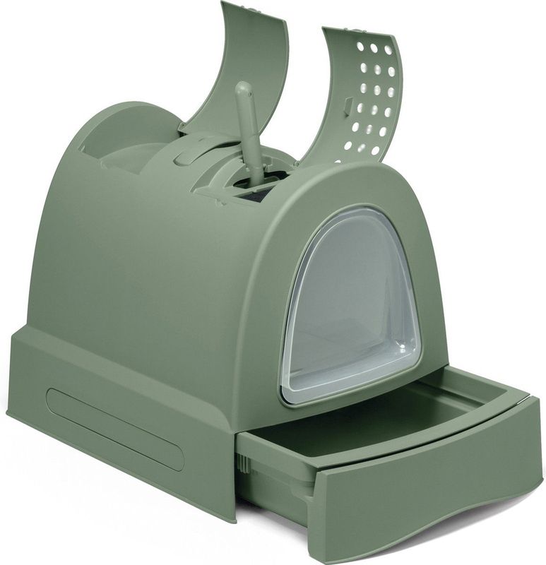 Imac - Kattenbak Zuma Met Schuiflade Groen
