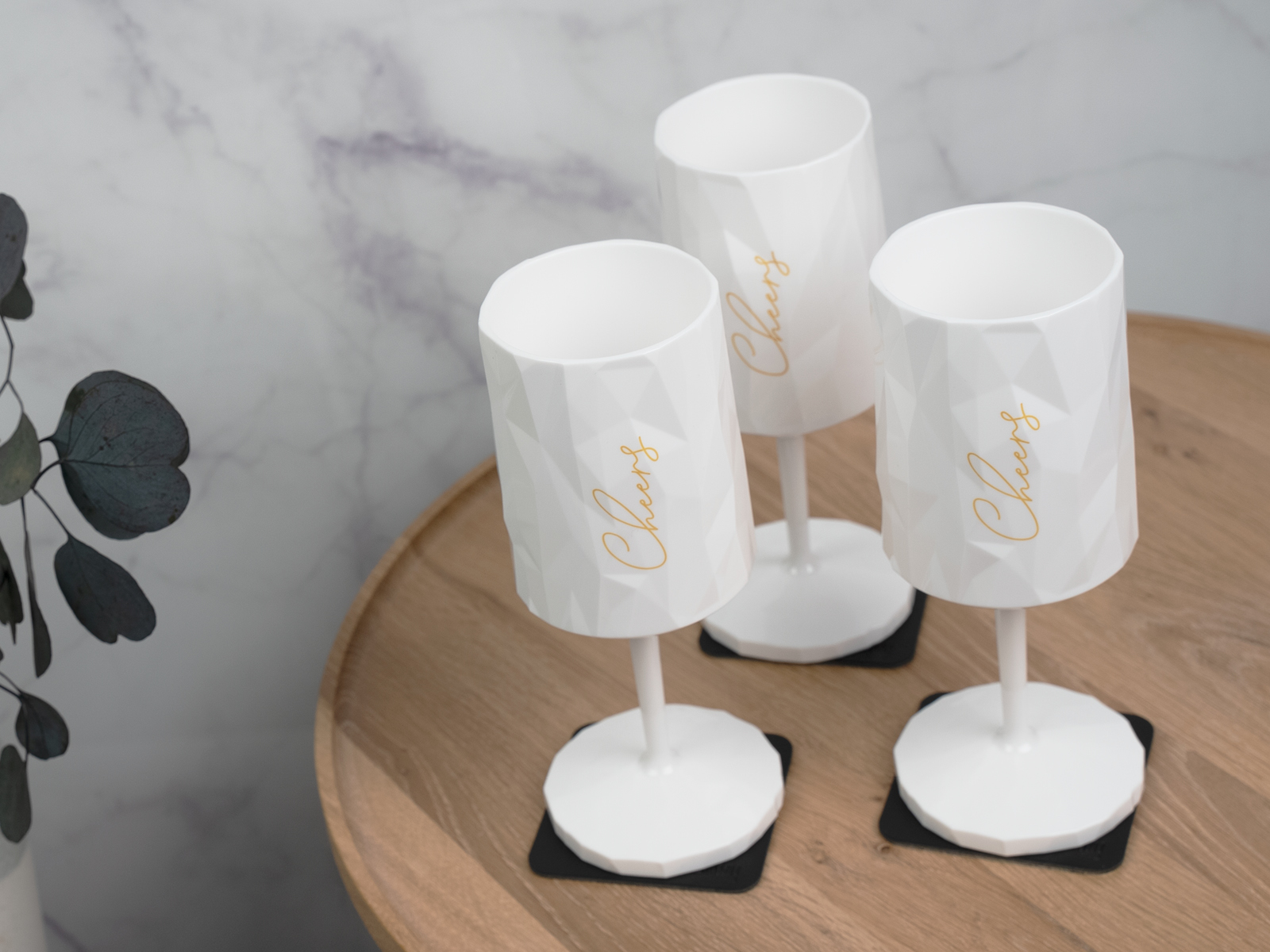 Silwy Cheers White magnetisch kunstof wijnglas