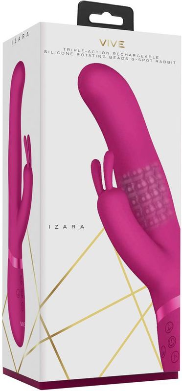 VIVE By Shots - Izara - Rotating Beads Rabbit Vibrator - Pink