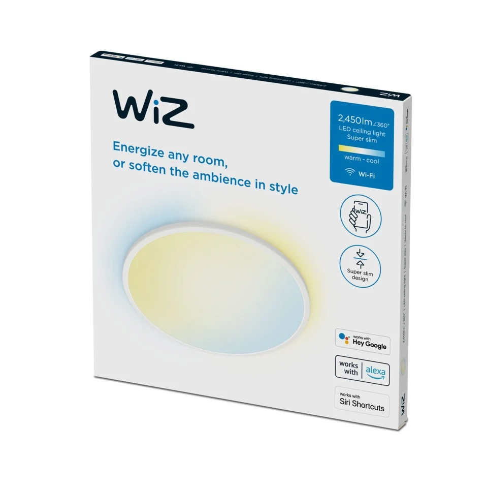 WiZ - Supertynd Smart Loftslampe - Hvid