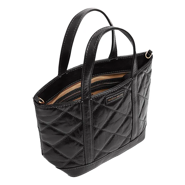 Vanessa Bruno Cabas Small Matelassé Cuir Froissé | Noir