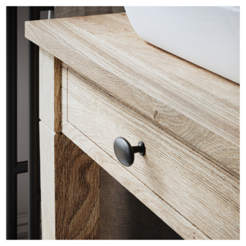 Knop Jort zwart 64mm