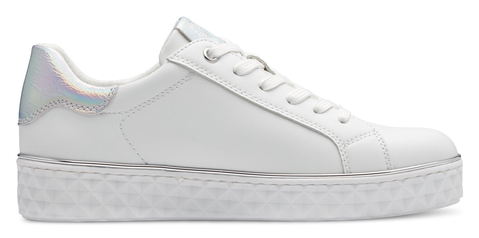 MARCO TOZZI Plateausneaker  mit tollen Metallic-Details, Freizeitschuh, Halbschuh, Schnürschuh