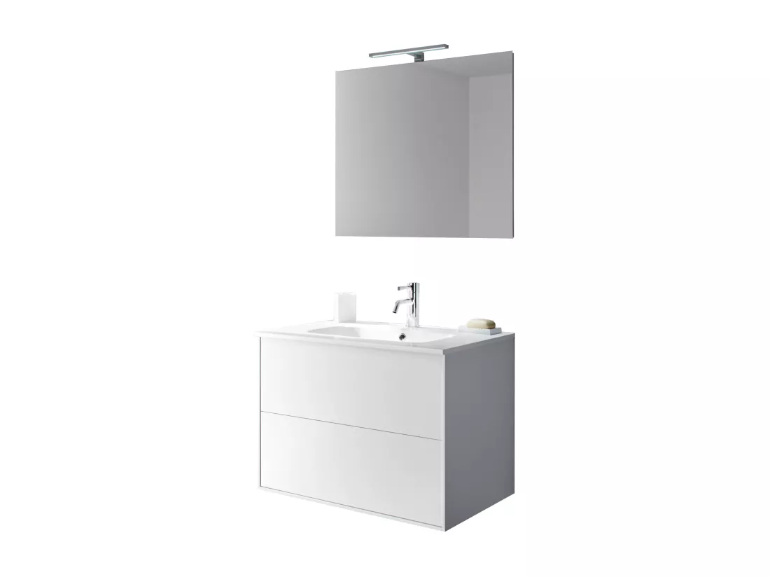 Ensemble de salle de bain 4 pièces IGEA blanc mat