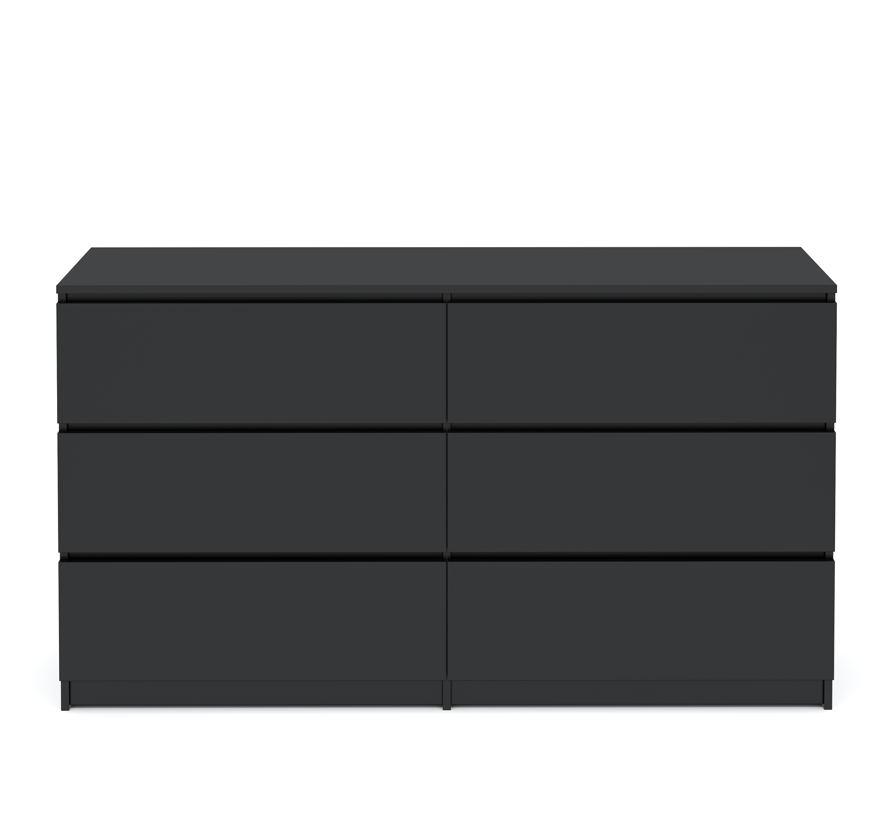 Kommode TALA 6 Schubladen 138 x 77 cm schwarz
