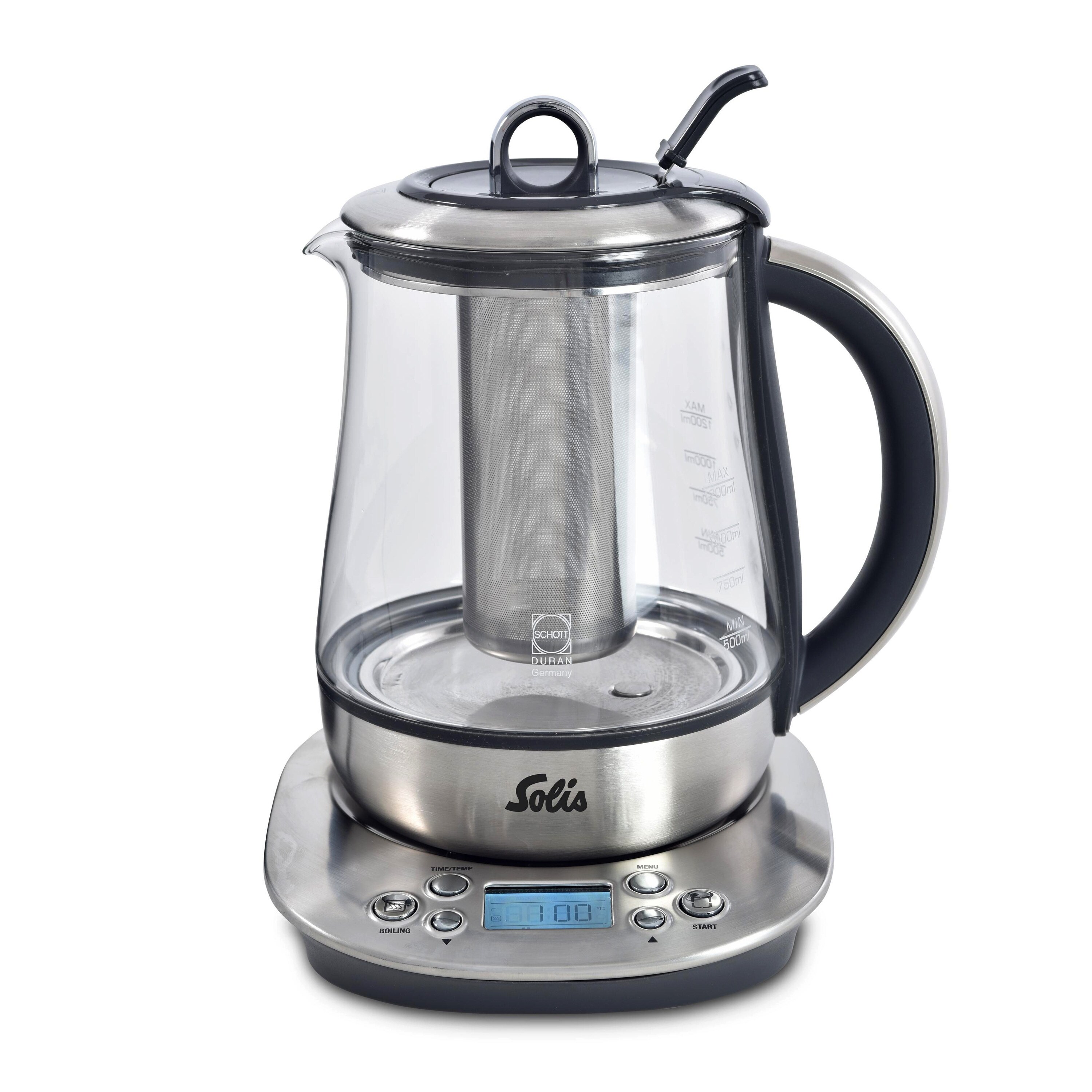 Solis Tee- & Wasserkocher, 1,2 L Volumen, Programmierbare Tee Tasten