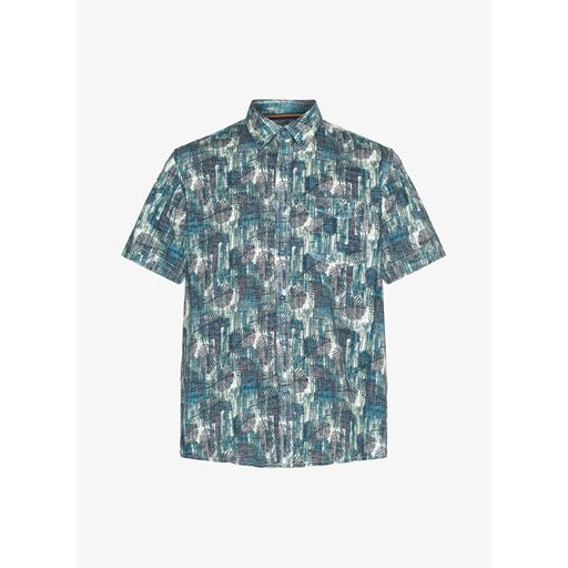 Signal Gunnar Leave Print Skjorte, Atlantic Green, XXL