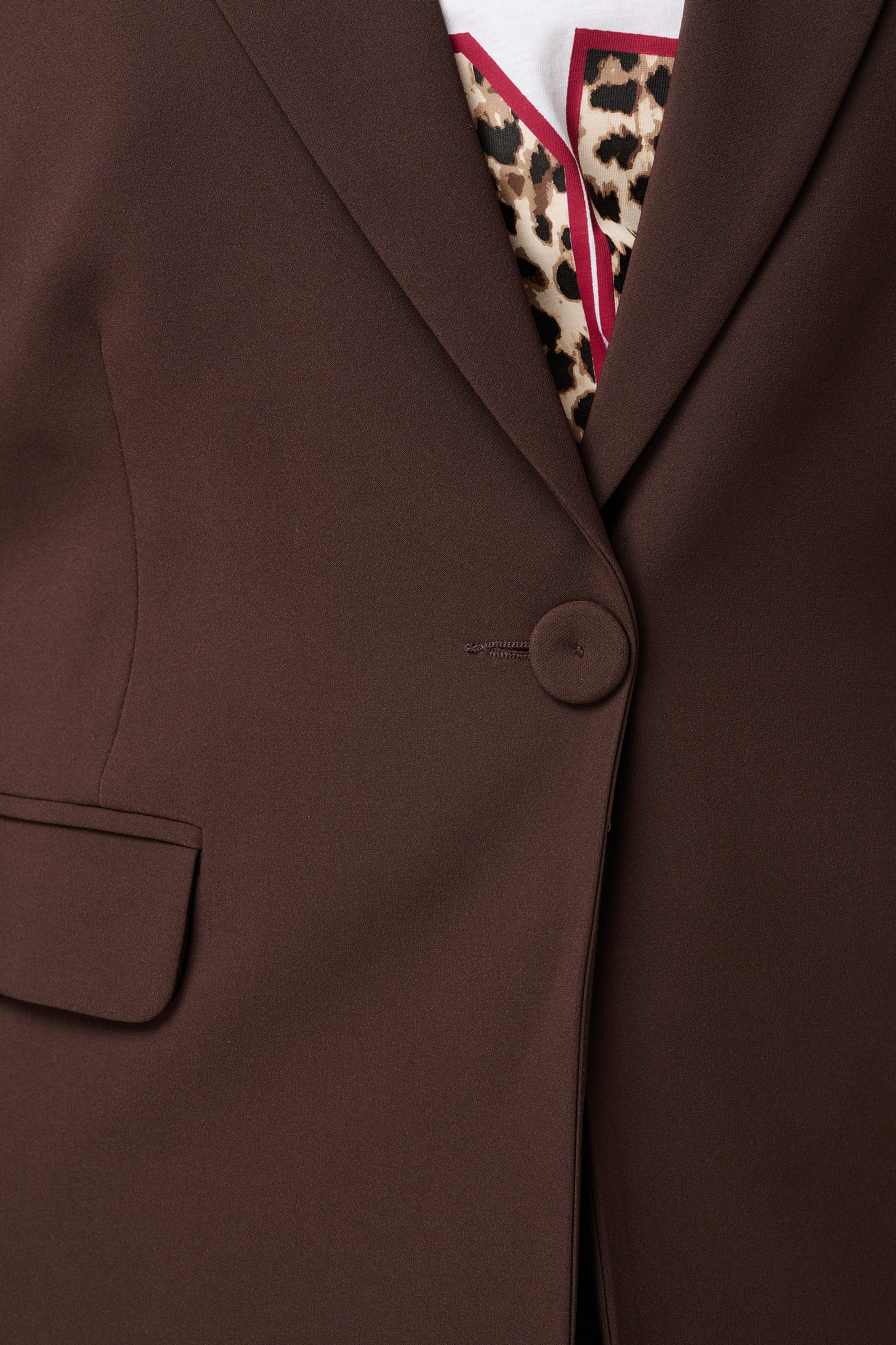 Klassieke blazer Donker bruin