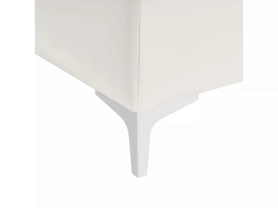 Ottoman ABERDEEN Cuir PU Blanc