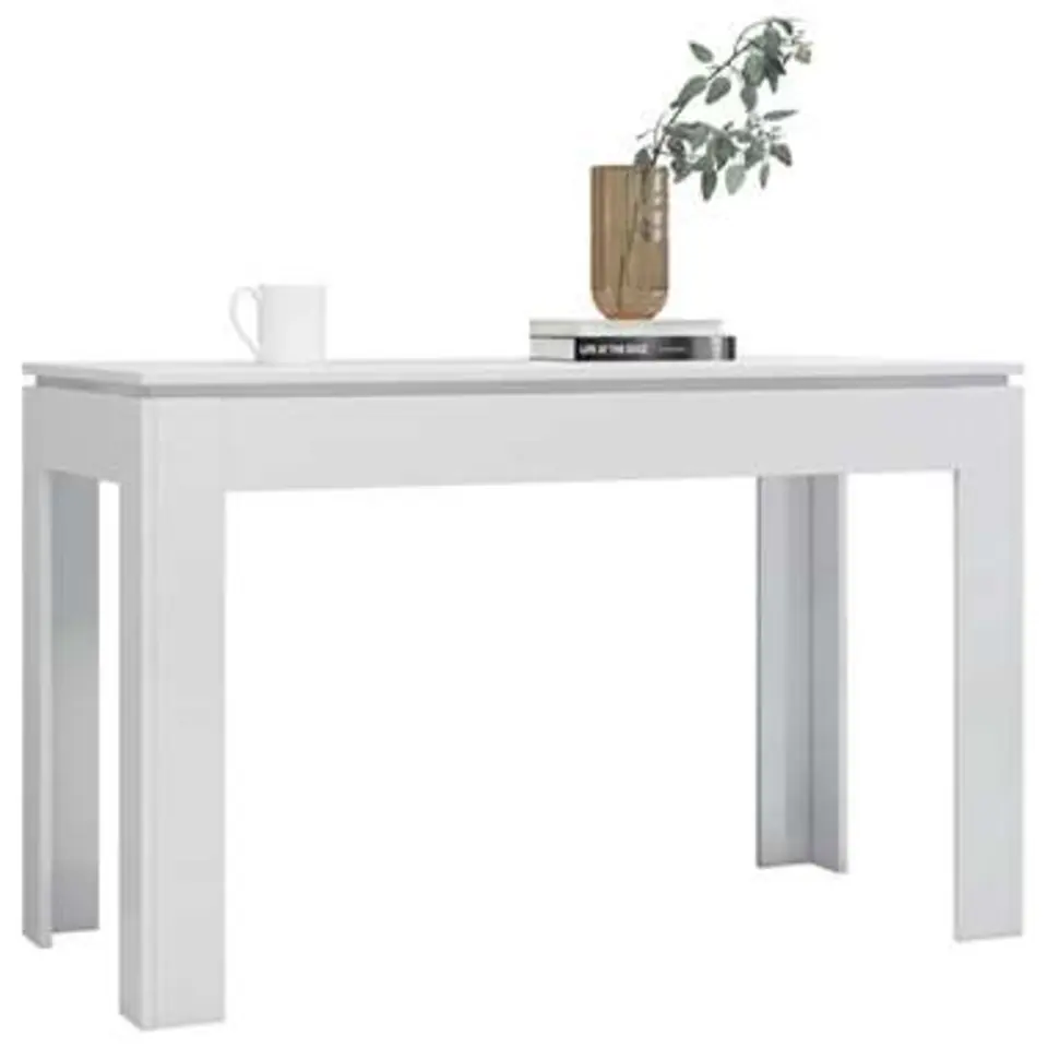 vidaXL - Eettafel - Wit - Bewerkt hout