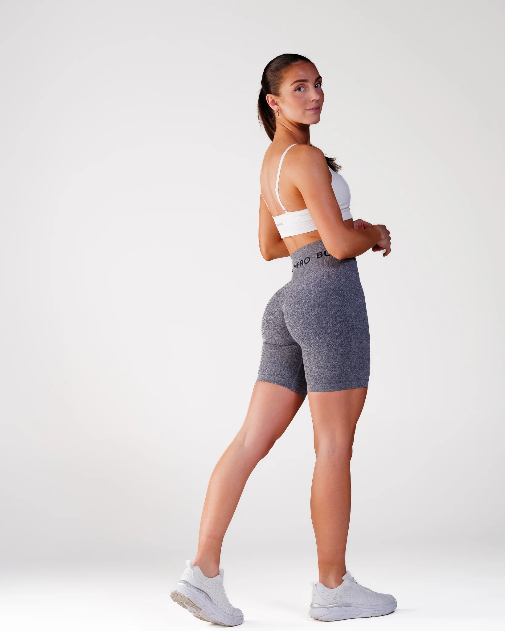 Bumpro Beam Logo Biker Shorts Blue Sapphire Marl