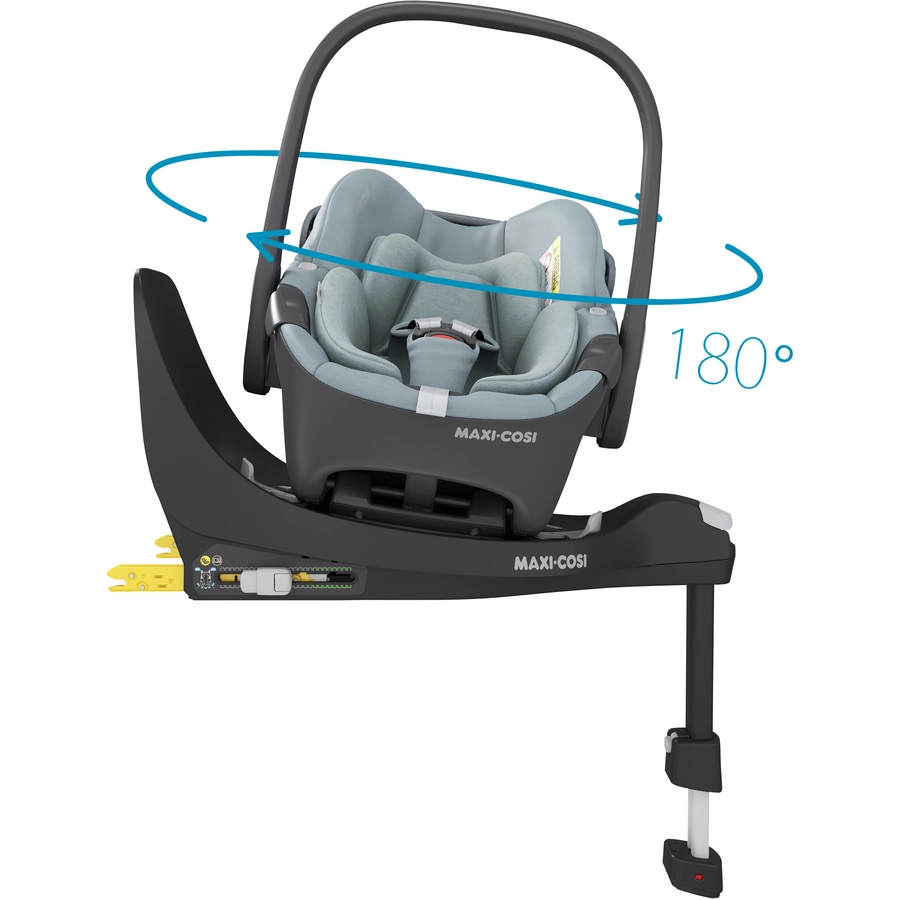 MAXI COSI Set Babyschale Pebble 360 Essential Grey plus Basisstation FamilyFix 360