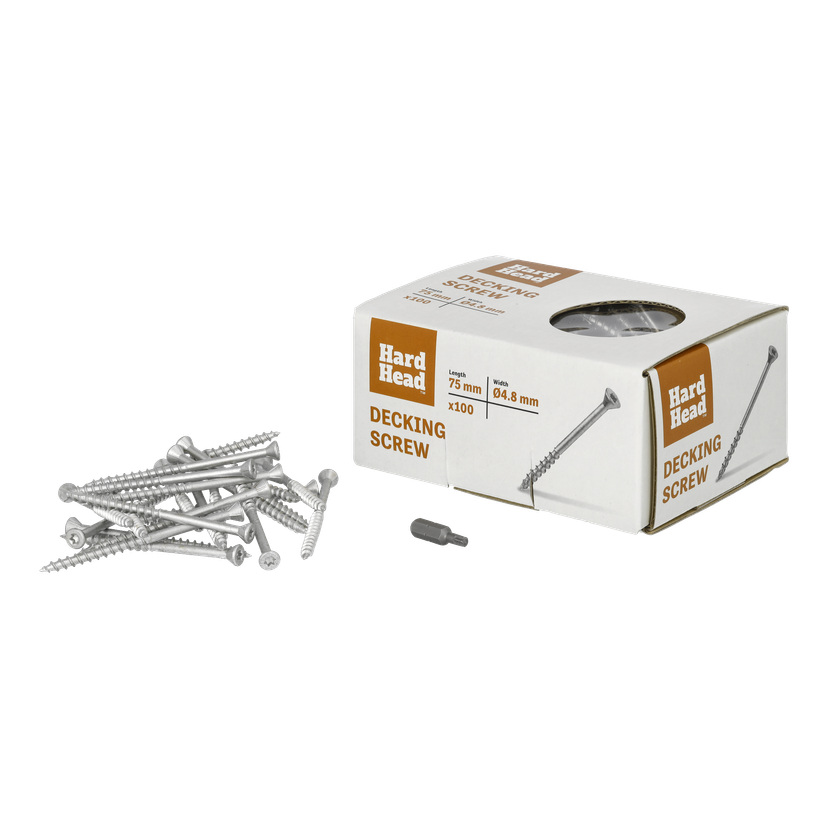 Terrasseskrue 100-pk 4,8x75 mm