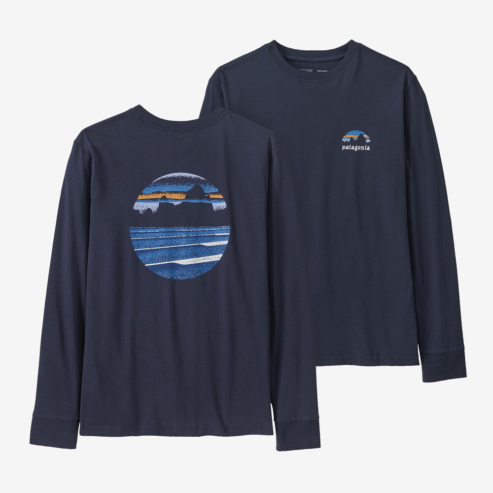 Langarm-T-Shirt aus regenerativer, biozertifizierter Baumwolle mit Skyline-Motiv für Kinder