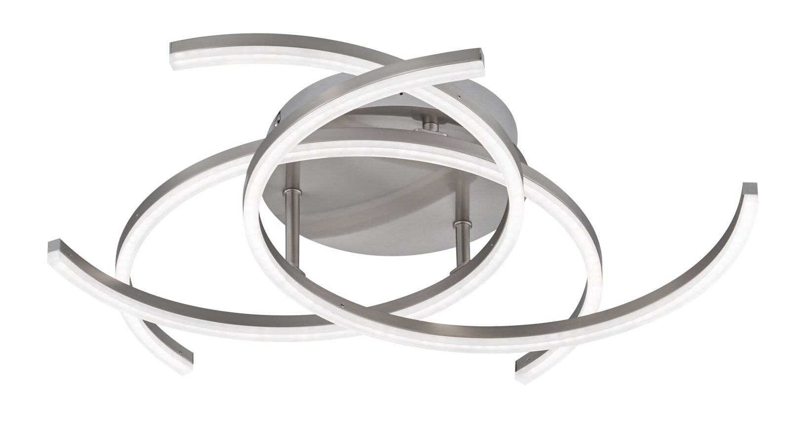 FISCHER & HONSEL LED Deckenlampe VISBY 68 cm nickelfarbig
