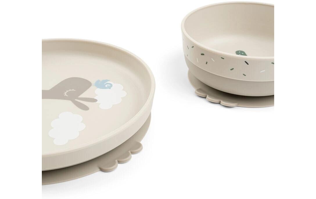Kindergeschirrset Foodie Lalee SandGeschirr-Set mit Saugfuss
