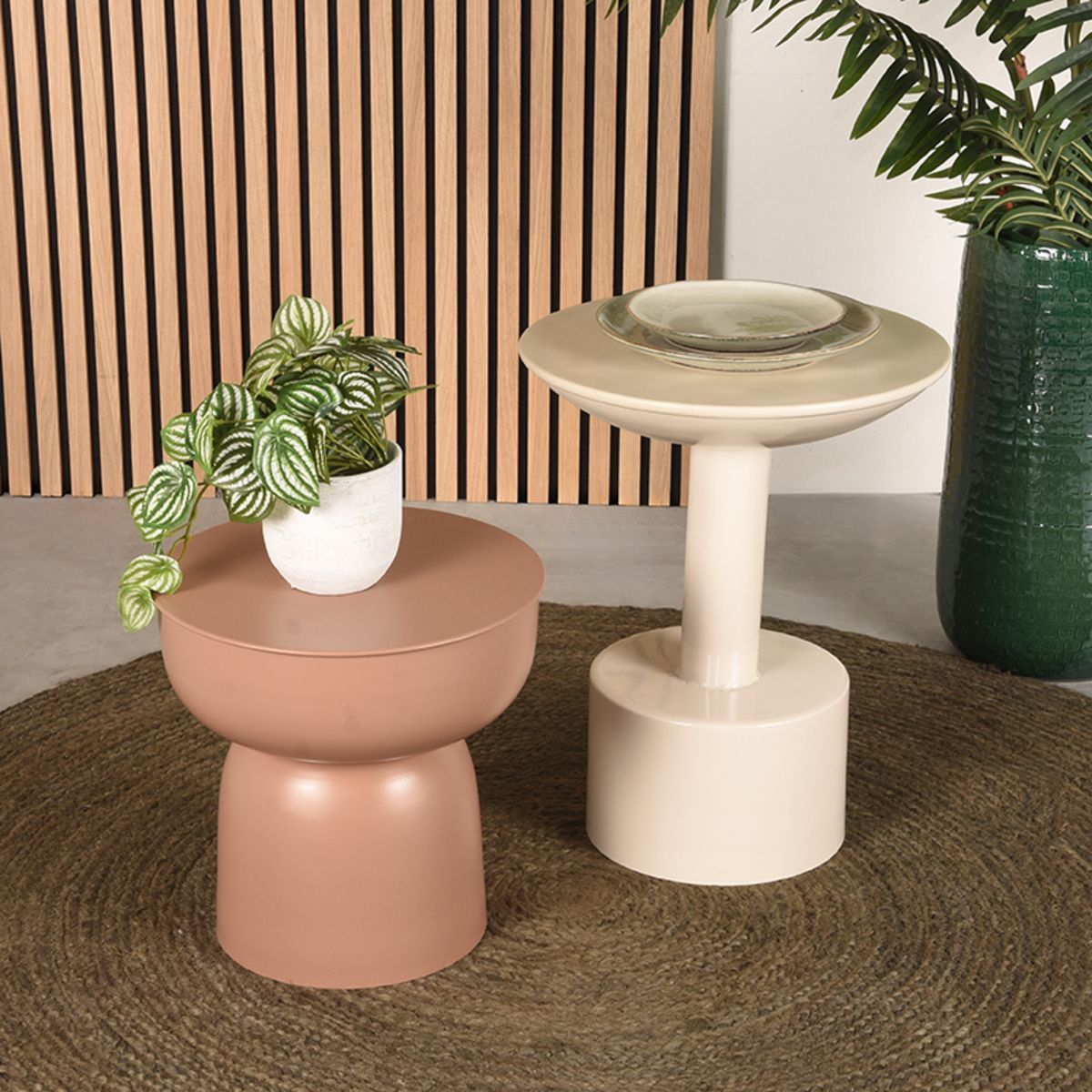 Bijzettafel Rivver Beige