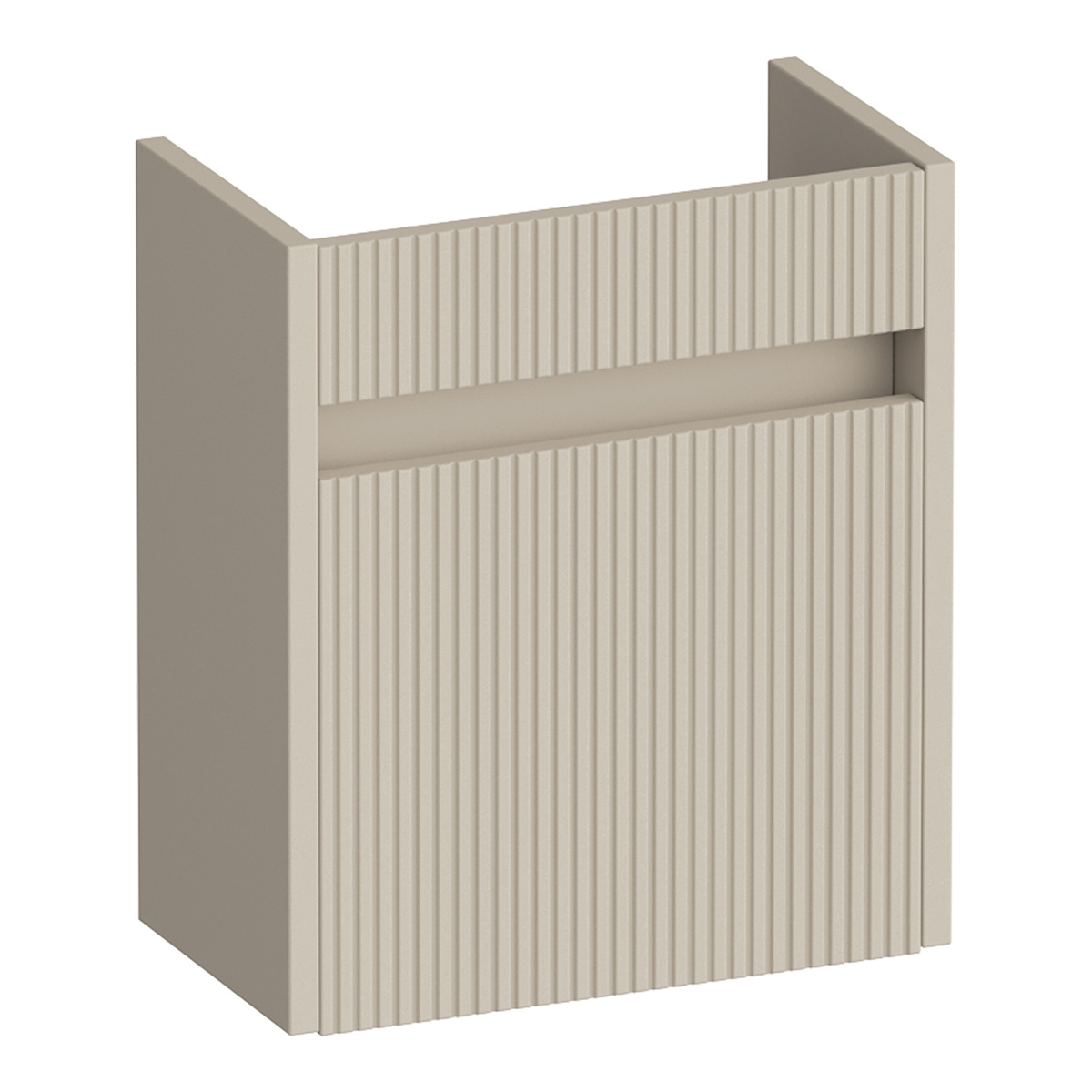 Brauer Adore Wavy fonteinkast ribbelfront 40cm met 1 deur linksdraaiend beige mat
