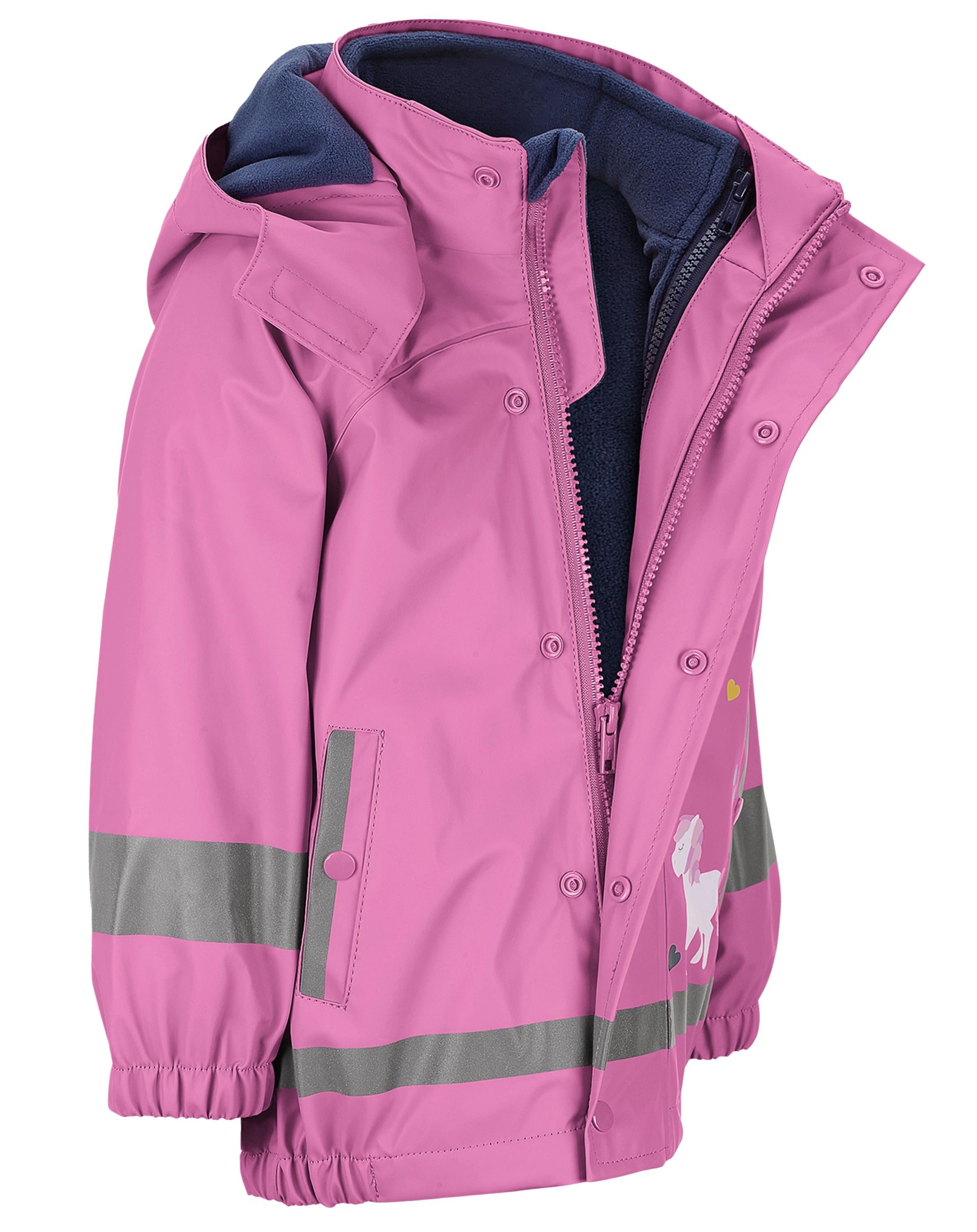 Regenjacke PONY mit Innenfleece in hortensie