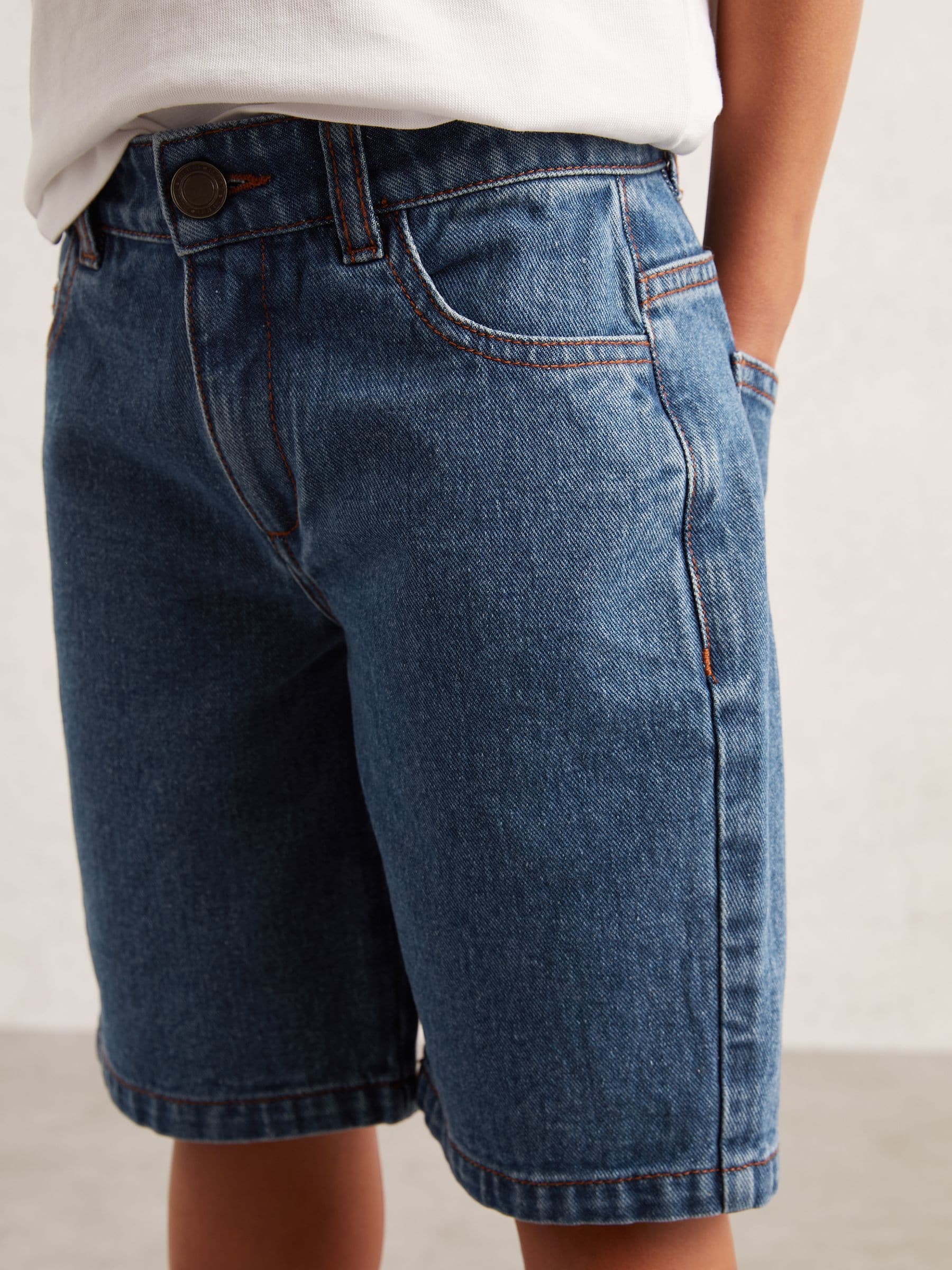 Reiss Bryan Denim Bermuda Shorts