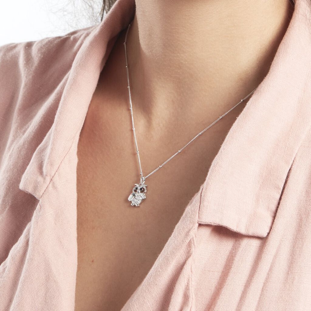 Collier Argent Trine Oxydes De Zirconium