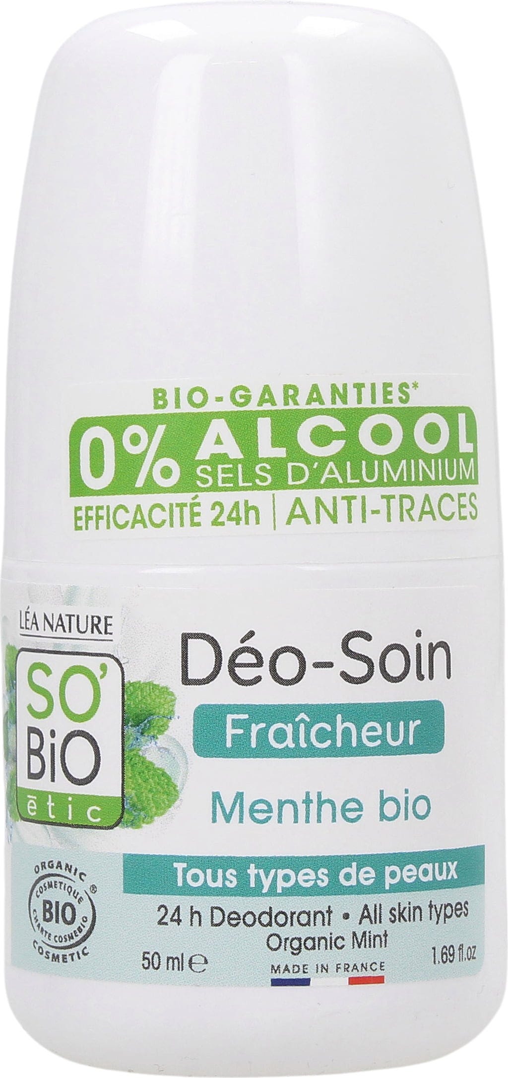 LÉA NATURE SO BiO étic  Bambus-Deo Roll-on Minzfrische, 50 ml