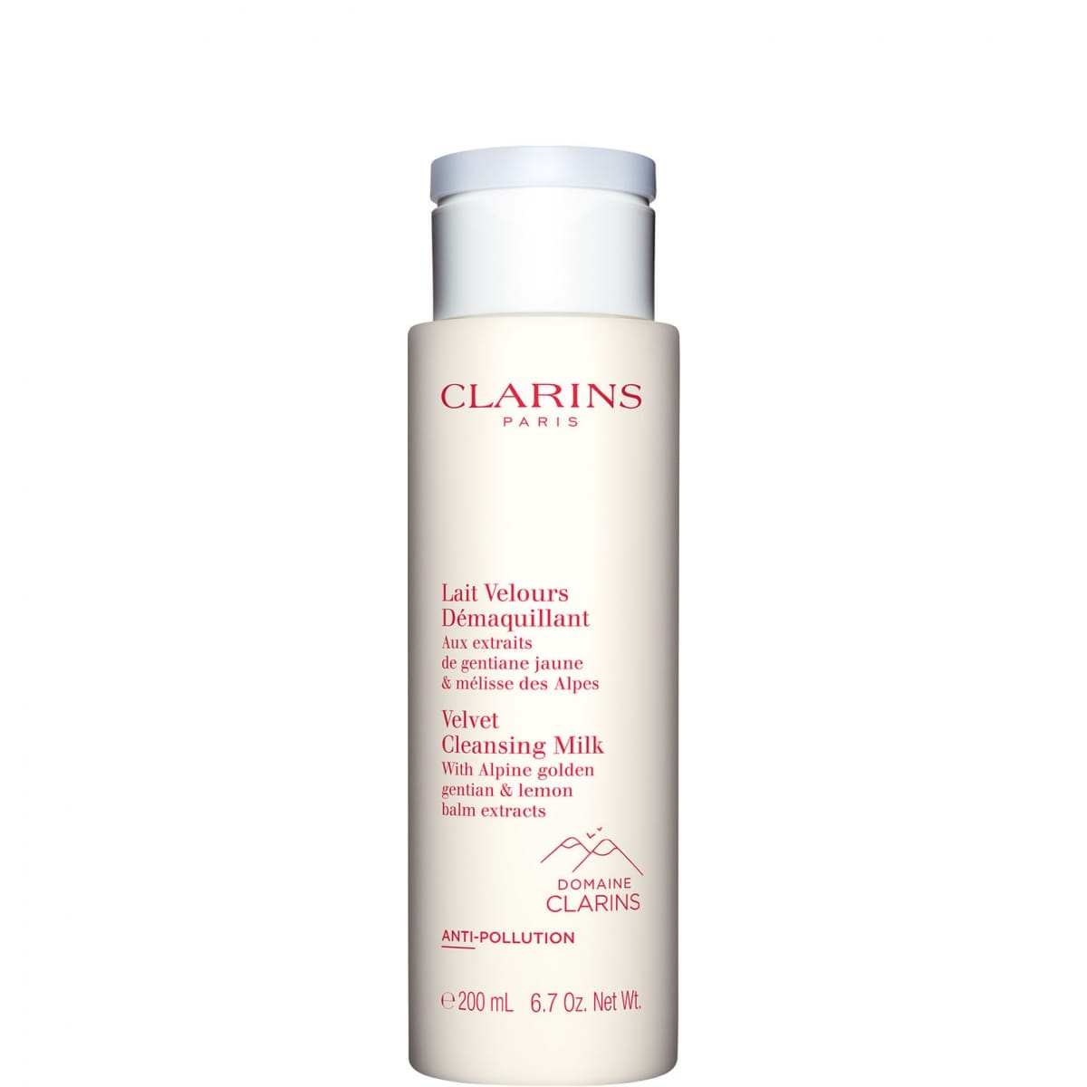 CLARINS Lait Velours DémaquillantAux Extraits de Gentiane Jaune &  Mélisse des Alpes