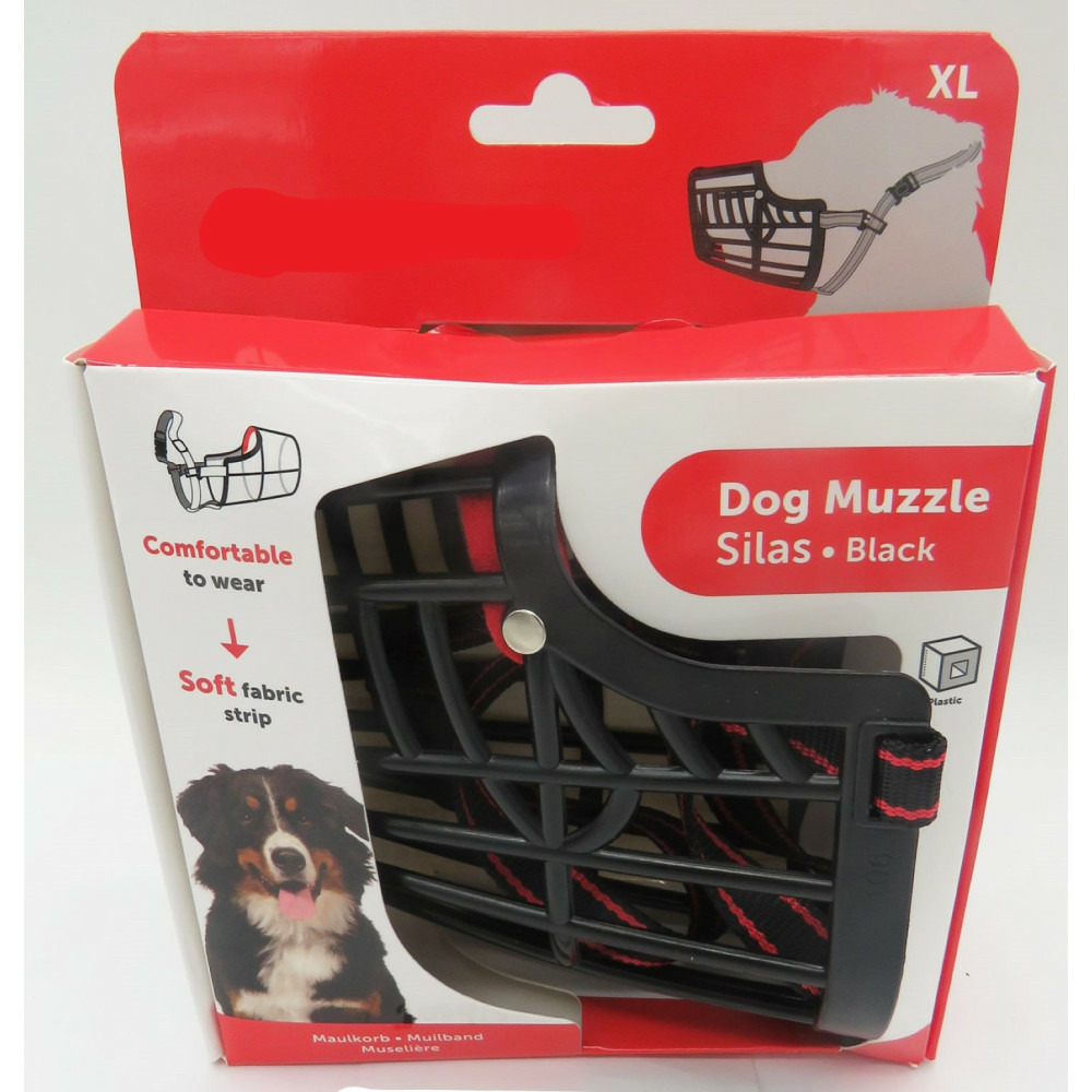 Muselière xl 40 cm 44-59 cm, noir silas pour chien