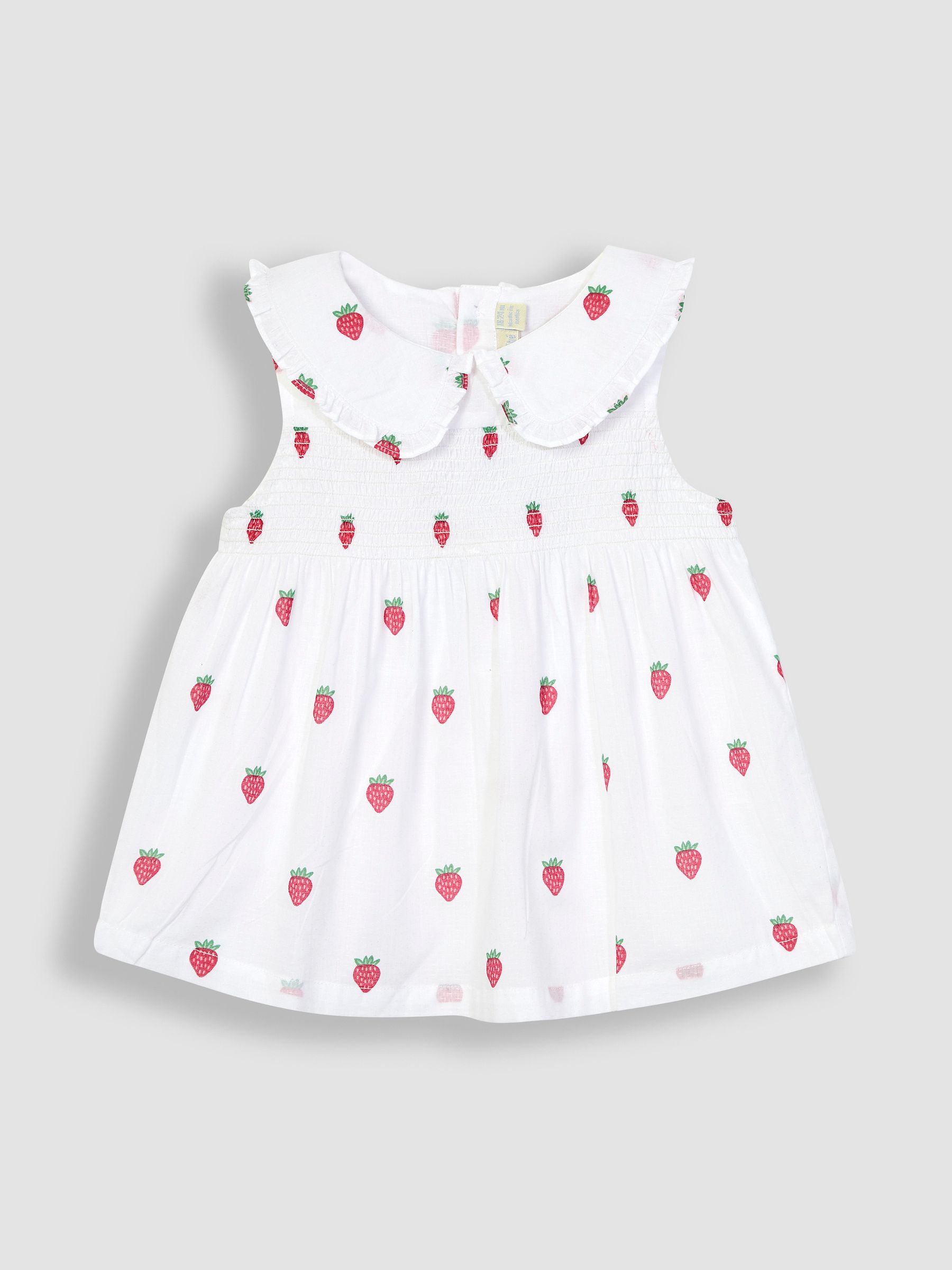 JoJo Maman Bébé - Peter Pan - Gesmokte top met aardbeienprint
