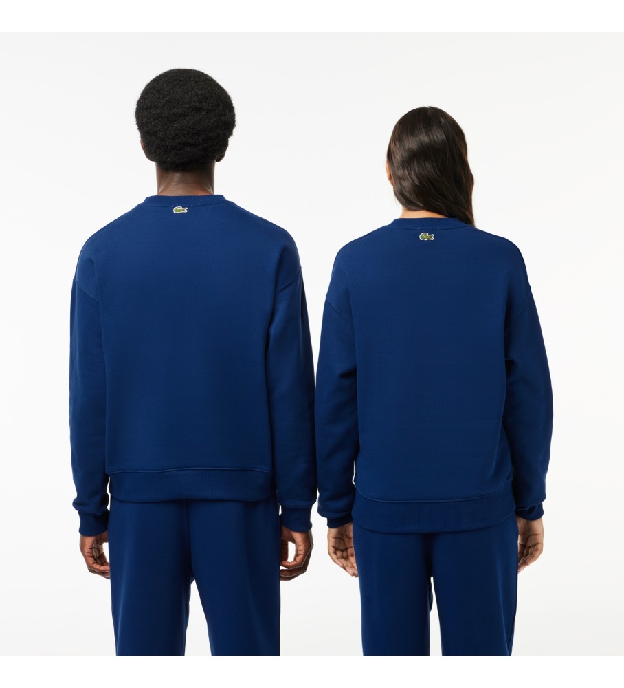 Moletom casual unissex Lacoste azul marinho