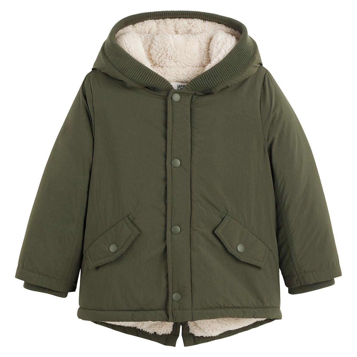 COLEÇÕES LA REDOUTE<br>Casaco quente com capuz, forrado com sherpa