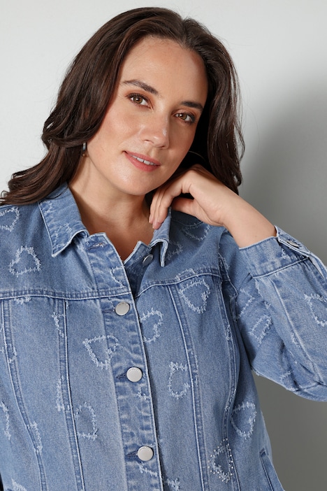 Jeansjacke, Herzen, Langarm