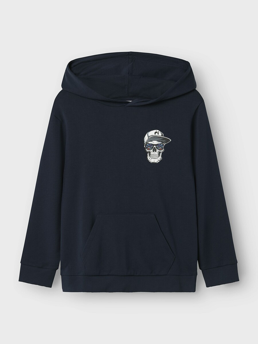 DÊ UM NOME A ELE<br>Moletom com capuz e caveira