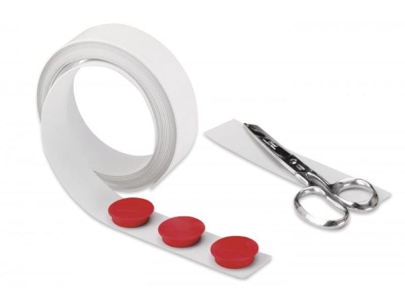 Magnetoplan Magnetband 3.5 cm x 5 m, selbstklebend, Weiss Zum individuellen Zuschneiden auf Rolle