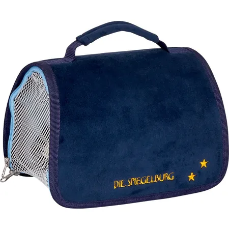 Die Spiegelburg Reisetasche für Plüschtiere, blau - Lustige Tierparade