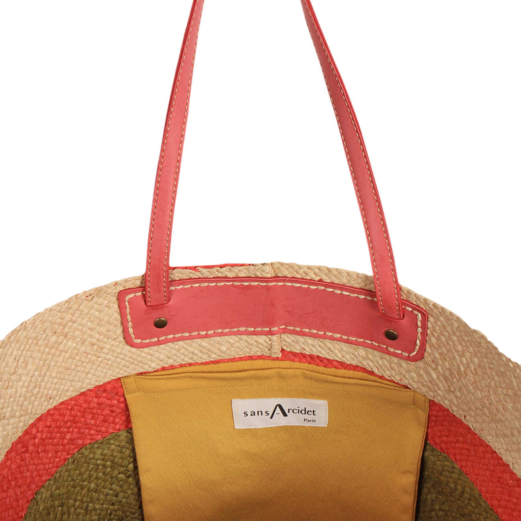 MIAMI - Panier en raphia tressé | Multicolore