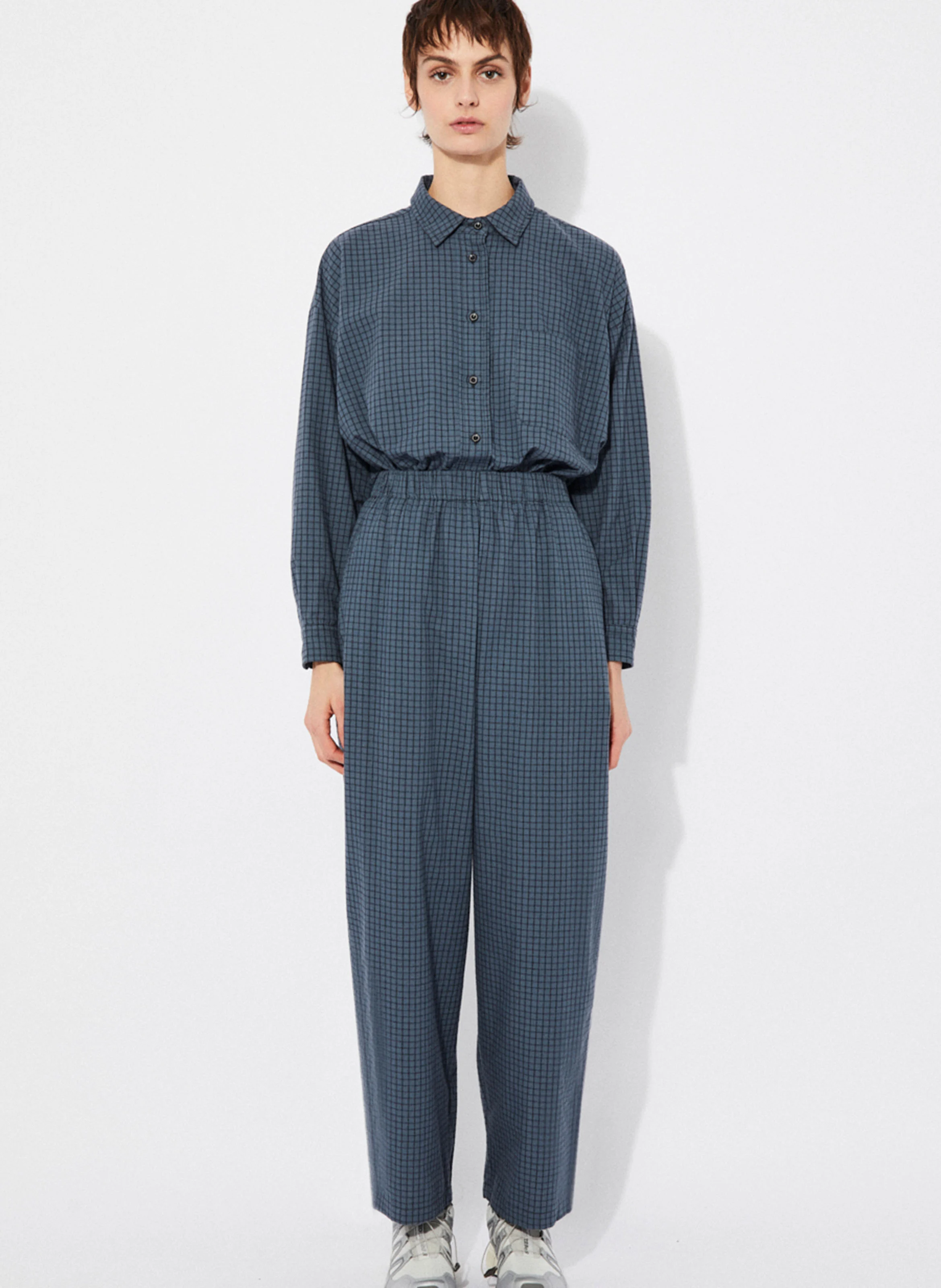 TURIN - Pantalon droit en coton bio | Bleu