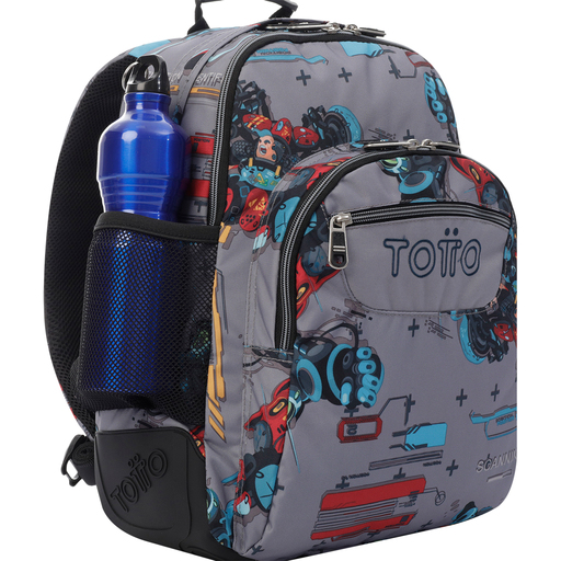 Mochila Escolar Totto Con Robots Crayoles