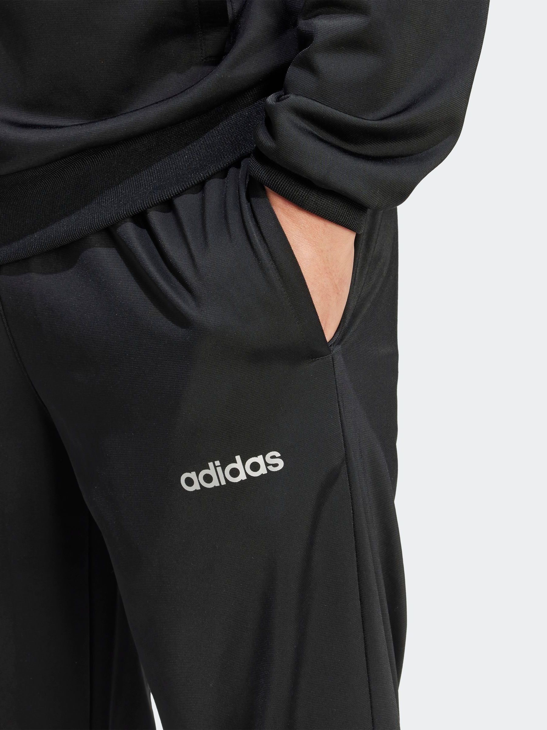 Zwart - adidas trainingspak met lineair logo