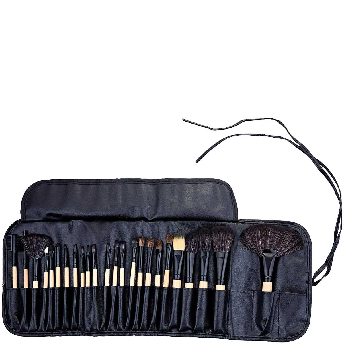 Set de 24 pinceaux - Bois - Teint, lèvres & yeux