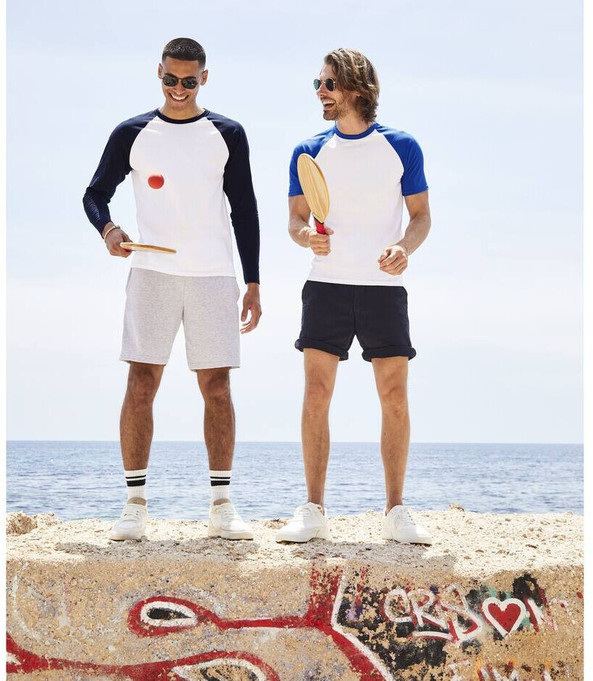 Fruit of the Loom SC237 - T-Shirt Baseball Classique en Coton Fruit of the Loom