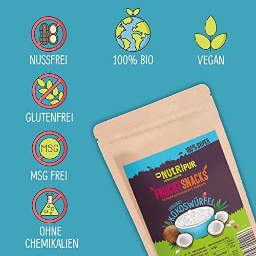 NutriPur gefriergetrocknete Kokoswürfel