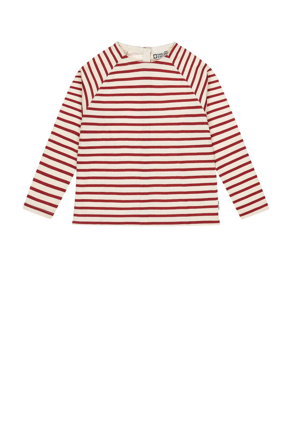 Tumble 'n Dry gestreepte longsleeve La Rosiere rood/wit