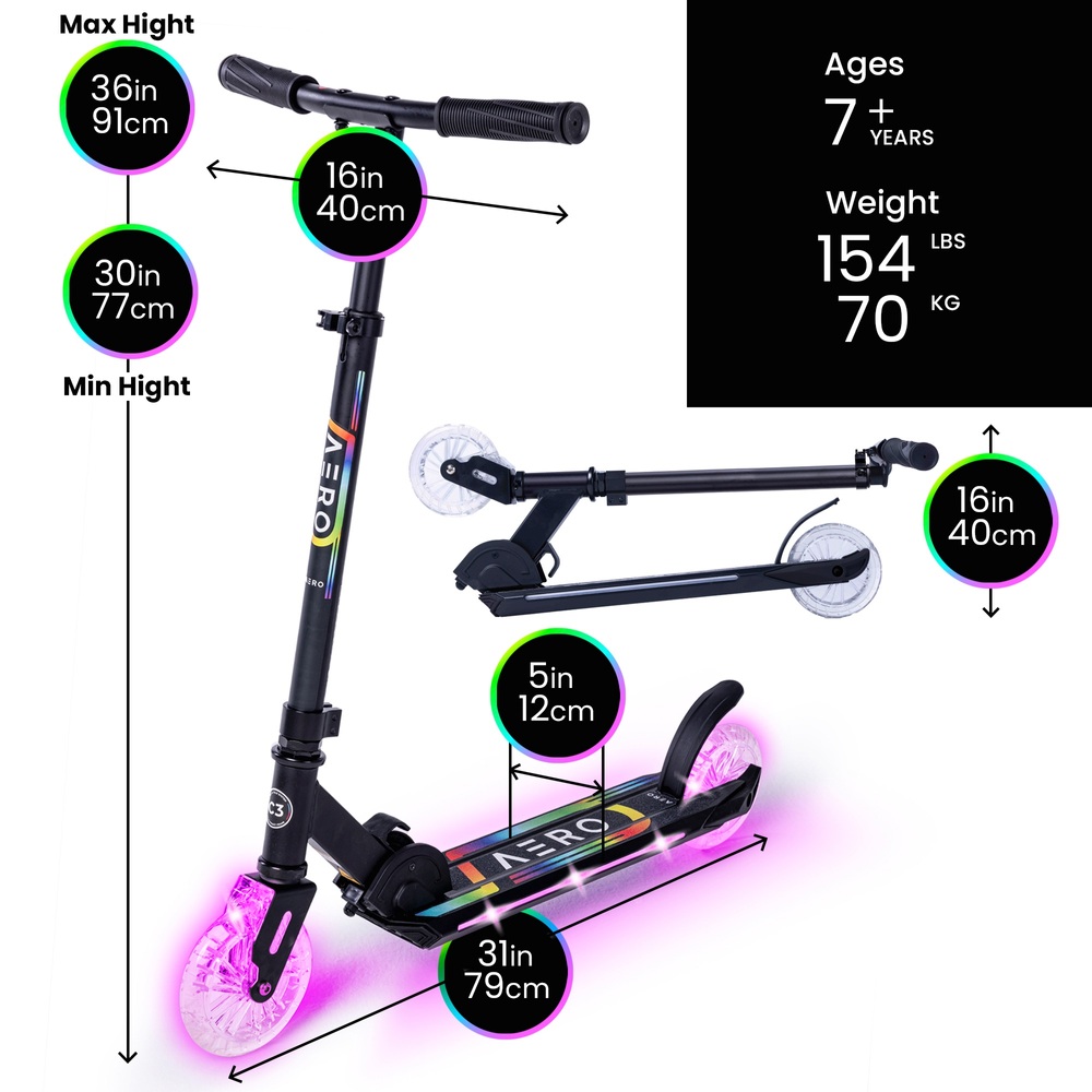 Aero C3 Scooter mit dynamischer RGB-Beleuchtung