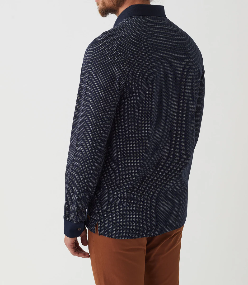 Polo manches longues marine 