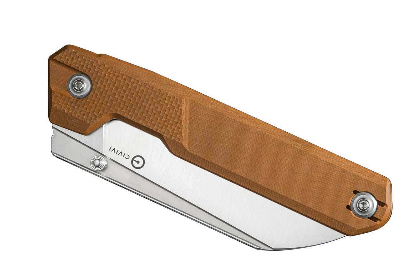 CIVIVI Hid C23008-3 Satin, Brown G10, zakmes, Ostap Hel Design