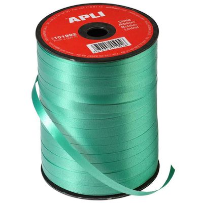 Apli Agipa - Bolduc lisse - ruban d'emballage 7 mm x 500 m - vert